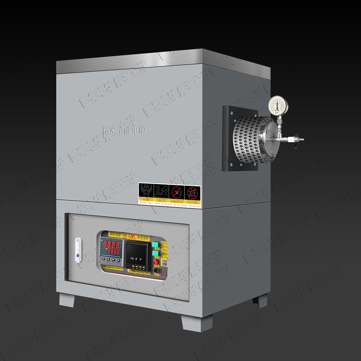 High Temperature Vacuum Atmosphere Tube Furnace With Gas Control Cabinet